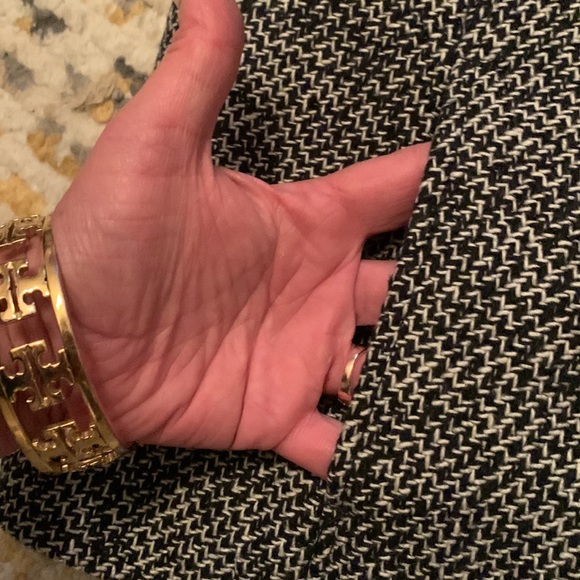 Ci Sono tweed cropped wool Black, white, gray button jacket heavy blazer. Large - Picture 9 of 9